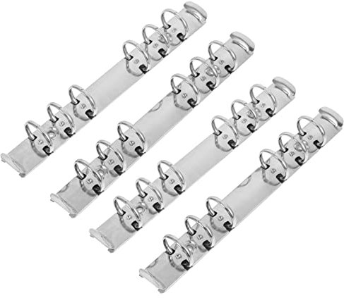 STOBOK 4 Stück Kreativer Segmentierter Binder Inner Core A6 Metall Binder Ringe Für Lose-Blatt-Ordner Und Scrapbook Bürobedarf