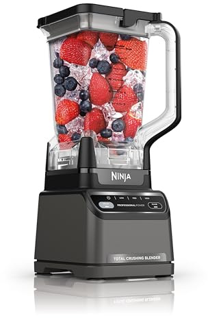 Ninja Professional Blender 2.0 | Smoothie Maker, Drink Mixer, Grinder, Ice Crusher | Total Crushing Technology, Auto-iQ Program, 1200W Power, XL 72-oz. Pitcher | Dark Grey | BR201AMZ