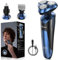 Electric Razor for Men, Bazivve 3 in 1 Electric Shavers, Cordless IPX7 Waterproof Rotary Shaver, USB Rechargeable Wet/Dry Shaving with LCD Display, 120Mins Longer Using Time, Portable Safety Lock