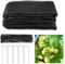 Gueenky Vogelschutznetz Teichnetz, 2,1×30m Vogelnetz Gartennetz Laubnetz Feinmaschig Schwarz, 15x15mm Maschen Vogelabwehr Netz Laubschutznetz Teich mit Kabelbinder U-förmige Nägel