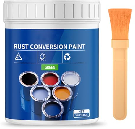 Weatherproof Rust Converter Paint for Metal, Water-Based Anti-Rust Coating & Primer for Metal Surfaces, Protective Sealant for Cars, Fences, Industrial Use (Black)