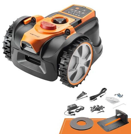 Lawnmaster OcuMow®16 Robot cortacésped inalámbrico para cortacésped hasta 300 ㎡, evitación Inteligente de obstáculos, navegación óptica, estación de Carga automática, Zona prohibida AMB16P2