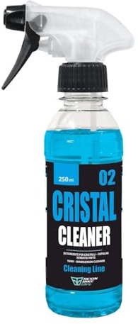 Resin Bike Care - Cristal Cleaner - Glass Cleaner 250 ml, Cleaner for Windscreens, Motorcycle and Car Glass, Motorcycle Tanks, Helmets and Glossy Surfaces, Streak-Free No Residue