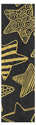MNSRUU Skateboard Griptape Yellow Star Griptape Schleifpapier für Roller Rollerboard, 22,9 x 83,1 cm