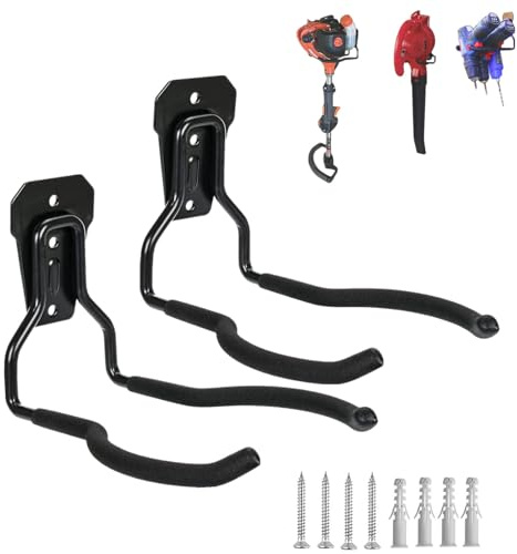 Falezern Staffa A Parete Per Decespugliatori, Gancio Per Tosaerba, 2 Pz Appendino Per Decespugliatori, Decespugliatore Da Parete, Montaggio A Parete Tagliabordi, Supporto Per Tagliabordi Per Garage.