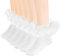 Yolev 3 Pairs Women Ankle Socks Lace Ruffle Girls Lace Socks Cute Ruffle Frilly Fashion Sock