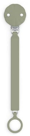 Suavinex, Chupetero de Silicona, Broche Pinza con Cinta Plana de Silicona, Cadena Chupete para Bebés +0 Meses, Clip con Plaquita de Silicona, Broche para el Chupete Wonder, Hedge Green