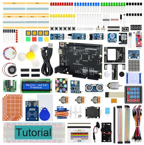 Freenove Complete Starter Kit with Board V5 Rev4 Mini (Compatible with Arduino IDE), Arm Cortex-M4 Microcontroller, 474-Page Detailed Tutorial, 343 Items, 90 Projects