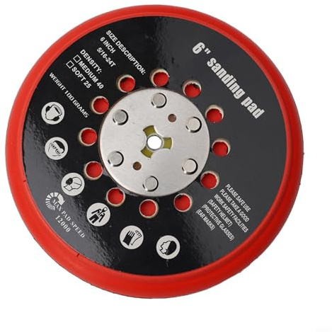 Patin de ponçage moyen de rechange de 15,2 cm avec design multi-trous pour ponceuses Bosch RSM6045 et GET75 6N, ponçage uniforme et extraction efficace de la poussière