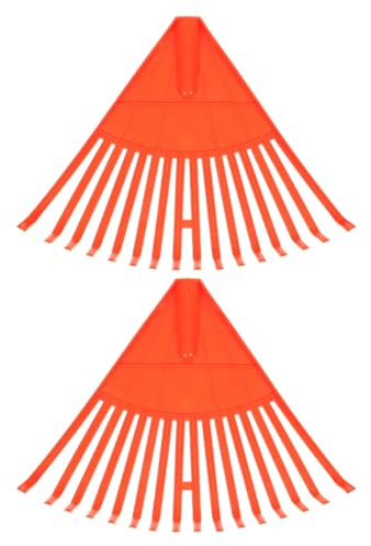 VANZACK Rastrello da Giardino 2 Pezzi in Plastica Denti per Raccolta Foglie Cadute e Taglio , per Uso Domestico e Prati Sintetici