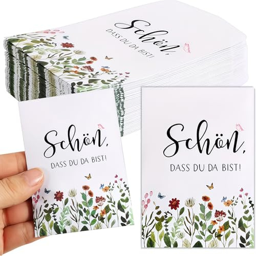 Bangbobi - 50 st Fröpåsar, fina att du är där, gästpresenter för bröllop, dop, nattvardsgång, formning, födelsedagar, papperspåsar för blomfrön