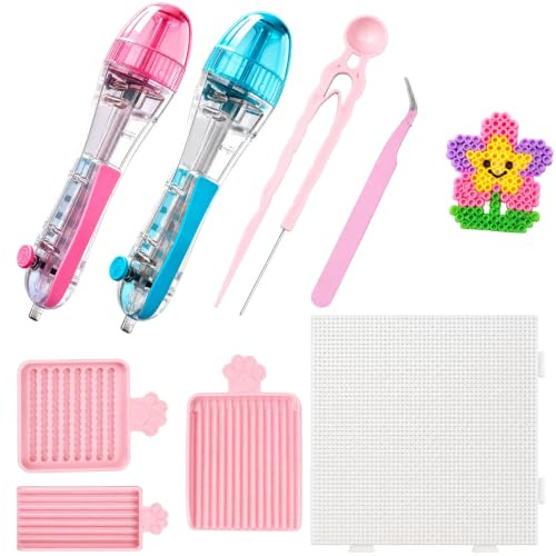 8pcs Perler Beads,Fuse Beads Craft Tool Set, Iron Beads, Beads for Creative Projects, Ideal for Educational Activities and Fine Motor Skill Development, Complete with Various Accessories