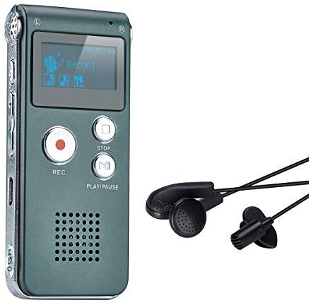 Digitales Diktiergerät,COVVY 8GB Audio Aufnahmegerät,Digitaler Voice Recorder mit Spracherkennung für Interview,Vorlesung,Unterricht,Meeting und Vorträge