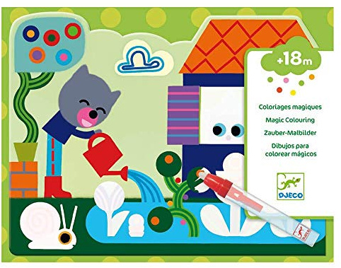 DJECO Magische Färbung Versteckt im Garten (39063), Mehrfarbig, M (1)