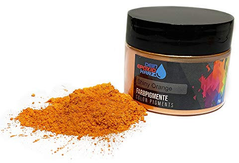 Epoxidharz Farbe | Epoxy-Pigmente | 15g | Perlglanz Metallic Farbpulver Pigment für Epoxidharz, Schmuck, Kunst, Tische, Schmuck, Malerei (Shiny Orange)
