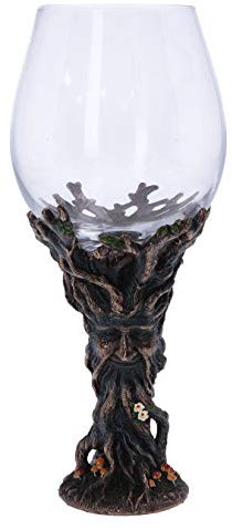 Nemesis Now Weinglas mit Waldnektar, antiker Baumgeist, grüner Mann, Kelch aus Bronze, Glas, 1 Count (Pack of 1)