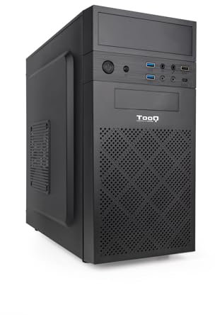 TOOQ TQC-4701U3C-B - Caja Minitorre Micro-ATX/Mini-ITX, 2xUSB 3.0, 1xUSB 2.0, Audio HD, Lector de Tarjetas Frontal, Color Negro