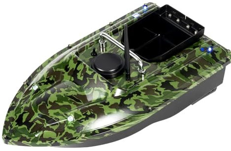 LENDISIY Barca per mangimi, barca telecomandata da pesca, 500 m, con doppio motore, carico 1,5 kg