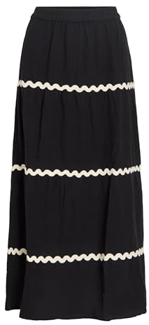 Vimanda Wavy H/W maxikjol, Svart skönhet, 40
