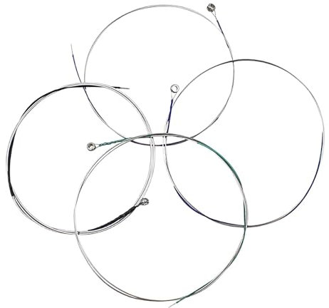 Hogvinnatil Saiten für Bratsche ersetzen,Saitensatz für Bratsche - 4X Bratschensaiten, kompletter Satz, Silber-Nickel-Chrom-Saiten | Musikinstrumentenzubehör, verstärktes Viola-Ersatzteil für