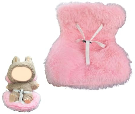 GXGM 1 Pieza Asiento de Seguridad para Muñecas,Para Muñecas de 10-17 cm,Asiento de Coche para Muñecas de Peluche,Con clip de Salida de aire +Pastillas Perfumadas (Rosa)