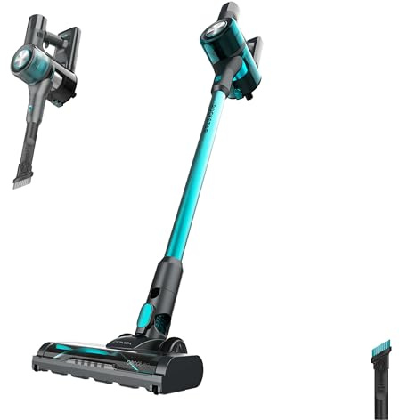 Cecotec Aspiradora Escoba sin Cable Motor BLDC Conga Rockstar P50. 265W, 80AW y 20000Pa, Cepillo Mixto Antienrredos, 3 Modos, Luz LED, Posición Parking, Depósito XXL, Limpia 120m2 en Modo Eco