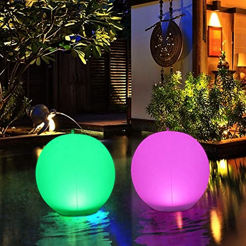 Luces Flotantes para Piscina Impermeables IP68 Solares Esféricas, Luces de Estanque de 14 Pulgadas (35 cm) con Control Remoto, 16 Colores Cambiantes para Piscina, Jardín, Patio, Césped - 2 Unidades