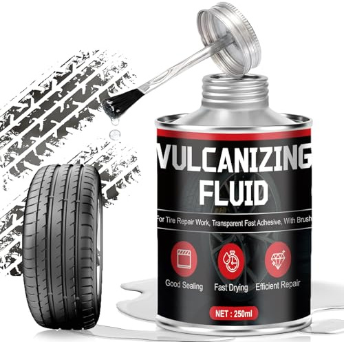 AllisWay Mastice per Riparazione Pneumatici, Ripara Gomme Auto, Kit Ripara Gomme Auto, Adatto per Riparazione Camera Bicicletta, Tetto Cielo Auto, Colla Suola, Tessuti e Pelle-250ml
