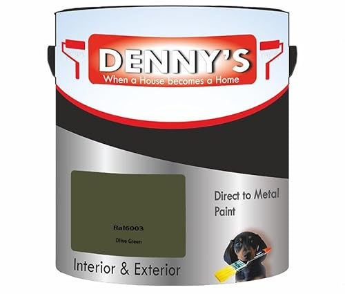 SCOOBYS PAINTS BACK IN THE MIX Direct to Rust Metal Paint, Quick-Drying, Durable Anti-Rust Coating, Interior & Exterior, Perfect for Metal Surfaces, Fences, Gates, Railings, No Primer (Olive Green)