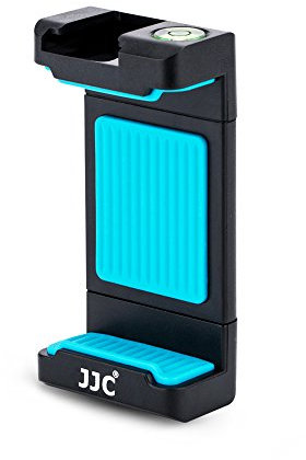 JJC Adaptador para Trípode Soporte Universal con Montaje de Zapata Fría Trípode Selfie Stick Monopod Cabeza de Tornillo Estándar de 1/4-20, Ajustable de 56-105mm Soporte para Smart Teléfonos (Azul)