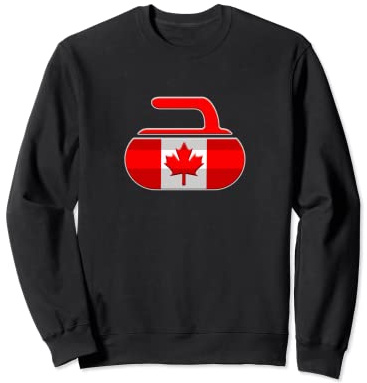 Canadian Curling Flag Canada North Curling Stone Curl Art Sweatshirt