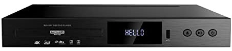 ZXNQ Reproductor de DVD/CD/MP3, Reproductor de BLU-Ray Ultra HD para el hogar, Compatible con Interfaz USB 2.0/3.0, Puertos HDMI duales