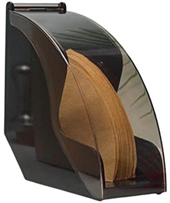 Rangement pour Filtre à café | Porte-Papier pour Filtre à café | Support de Filtre à café Conique en Acrylique Transparent avec Couvercle Anti-poussière pour Pique-Nique, fête, Mariage Maodom