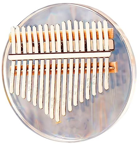 Parliky Mini-kalimba Acryl Tasten Transparent Daumenklavier Fingerklavier Musikinstrument Leicht Kompakt Junge Mädchen Büro Bett