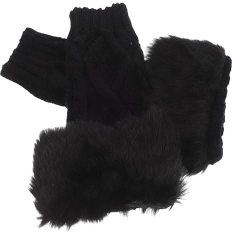 OATIPHO Calentadores de Brazos para Mujer de Punto Negro Ajuste Ceñido y Diseño Desmontable, Perfectos para Invierno y Suéteres Elegantes