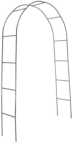 Treillis d'arche de jardin pour plantes grimpantes, support rond en fer de 2,3 m pour mariage, extérieur, cadre en métal pour fleurs, lune, raisin et luffa