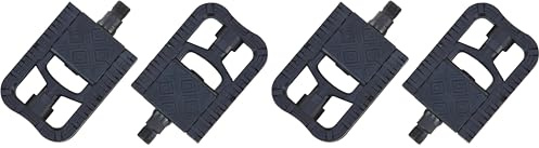 Prophete Fahrradpedale, Klapppedale 1 Paar – beidseitig klappbar, rutschfeste Trittfläche, Reflektoren, Aluminium/Kunststoff, StVZO zugelassen, schwarz (Packung mit 2)