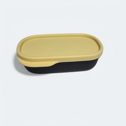 Tupperware to Go Lunch Box Mini Clevere Pause 120 ml Contenitore per il pranzo con divisorio Eco+ Scuola (giallo, nero, 120 ml)