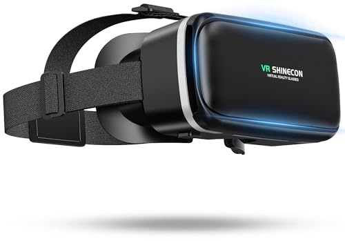 XWP VR, occhiali 3D, realtà virtuale per iPhone e Android 4,7-6,8, film immersivi, giochi ed esperienze interattive, design confortevole per bambini e famiglia