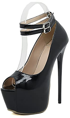 WZPKJH Décolleté con Plateau da Donna Mary Jane Scarpe Aperte con Punta Tonda Scarpe Eleganti con Tacco a Spillo Sandali da Sposa con Pompa