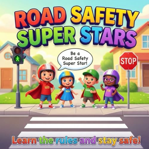 Road Safety Super Stars: A Fun and Educational Storybook Teaching Kids Pedestrian Safety Rules, Traffic Signs, and Street Smarts (Ages 3-7)