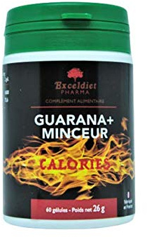 Exceldiet Pharma | Fat Burner – Guarana + Minceur – Brûleur de Graisse, Énergie & Vitalité – Soutien à la Perte de Poids – 60 Gélules Caféine – Brûleur & Coupe-Faim Naturel