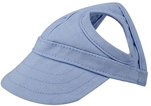 Skip Caps For Dogs，Fdit Pet Dog Cat Baseball Outdoor Cap Sunbonnet Adjustable Stripe Summer Travel Sport Hat (S-Blue)