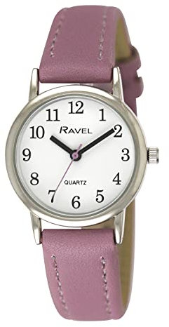 Ravel - Pastellfarbene Alltagsuhr für Damen (36 mm Gehäuse) - Analoges Quarzwerk - R0137.07.1 - Violett/Silberton