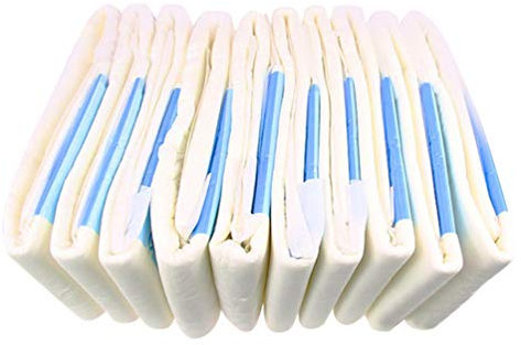 Exceart Windeln für Erwachsene, weich, wasserabsorbierend, für Erwachsene und Damen, Saugfähigkeit über Nacht, Größe L, 10 Stück