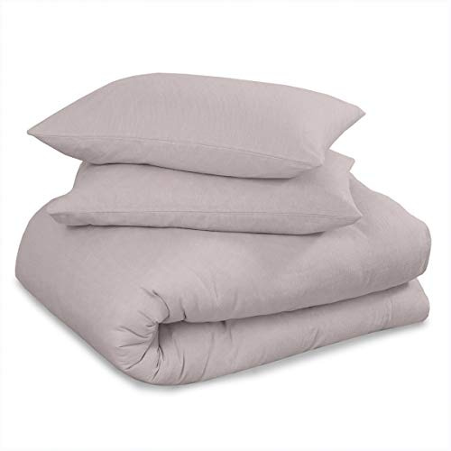 Luxury Premium Quality Plain Dyed Flannel Sheet Set, Fitted Bedsheet and Flat Bedcloth with Matching Pillowcases, 100% Brushed Cotton Easy Care Flannelette Bed Linen, Grey, Kingsize Bedding