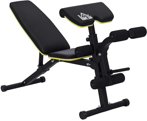 HOMCOM Banc de musculation multifonction réglable pour salle de sport à domicile
