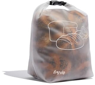 (re) zip Reusable Bread & Bagel Bag, Large 39-Cup Roll Top, Freezer-Safe