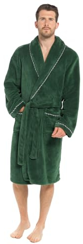 Strong Souls Mens Luxury Fleece Dressing Gown Soft Warm Bath Robe Housecoat Gifts for Men