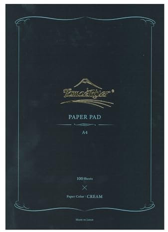 S AKAE TPSAKAE TECHNICAL PAPER SAKAEテクニカルペーパー Tomoe River FP 52 g/m² Klebepapierblock von SANZEN, 21,6 x 29,3 cm (A4), cremefarben, 100 Blatt (SR-A4LC)